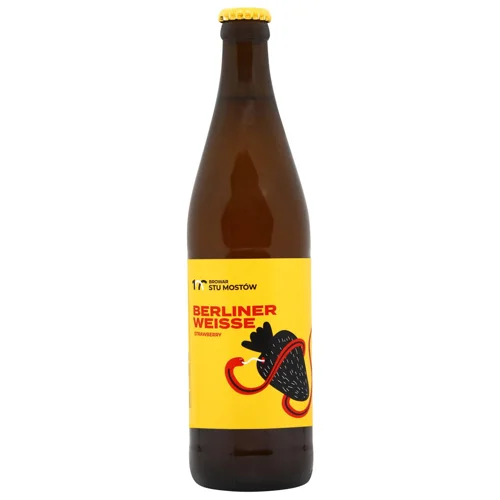 Пиво 100 Mostow BSM Strawberry Berliner Weisse світле нефільтроване 3,4% 0,5л