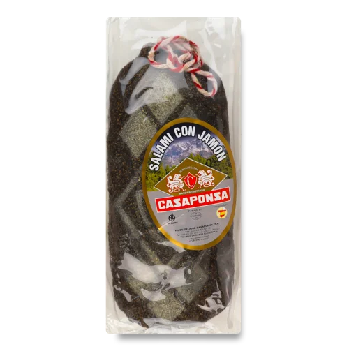 Ковбаса Сиров'ялена З Шинкою В Оболонці З Перцю Salami Con Jamon Casaponsa, кг