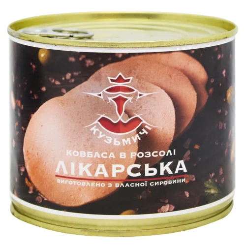 Консерва Кузьмичі Ковбаса в розолі Лікарська 525г