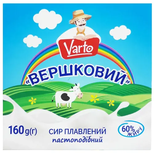 Сир ВЕРШКОВИЙ плавлений 60% Varto 160г