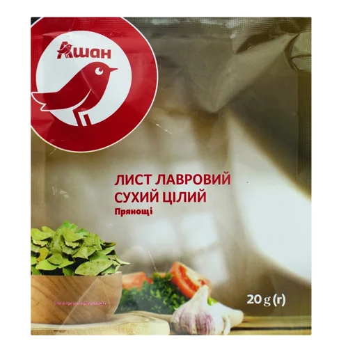 Лавровий лист Auchan сухий цілий 20г