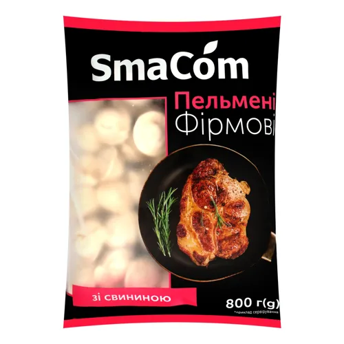 Пельмені зі свининою Фірмові SmaCom м/у 800г