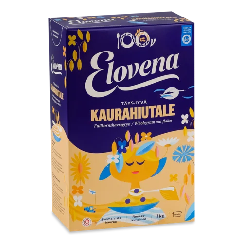 Вівсяні Пластівці З Цільного Зерна Elovena, к/у 1кг