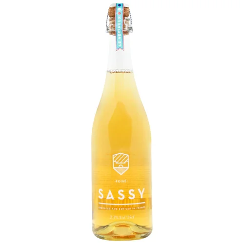 Сидр ігристий Sassy Cidre Poire солодкий 2,5% 0,75л