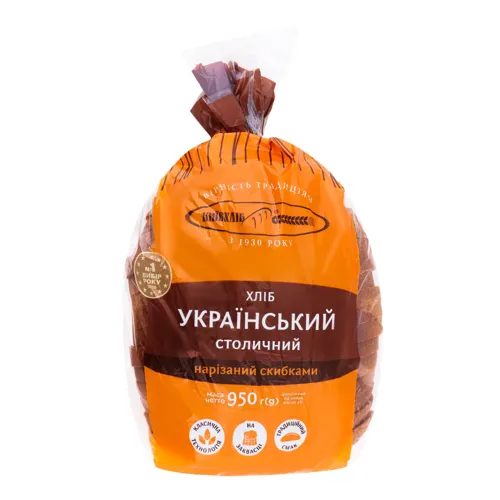 Хліб нарізний столичний Український Київхліб м'який 950г