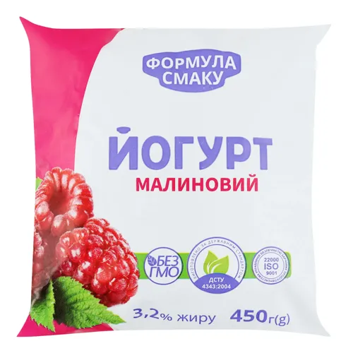 Йогурт 3.2% Малиновий Формула смаку м/у 450г
