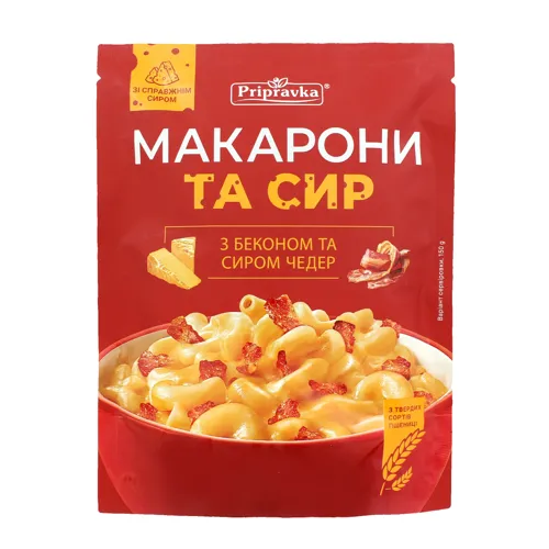 Макарони з беконом та сиром Чедер Pripravka д/п 150г