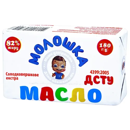 Масло Молошка солодковершкове екстра 82% 180г