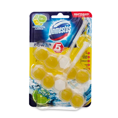 Блок для Очищення Унітаза Power 5 Domestos Лайм, В/ґ, 2х55г