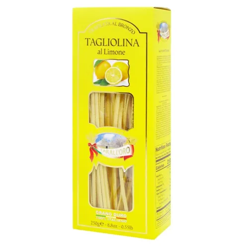 Макарони Тальолини з лимоном аль-бронзо 250г ТМ TARALL`ORO
