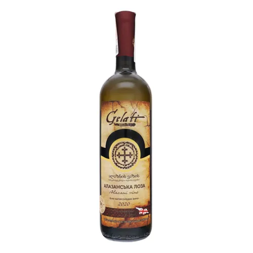 Вино 0.75л 10-13% біле напівсолодке Алазанська лоза Gelati Select пл
