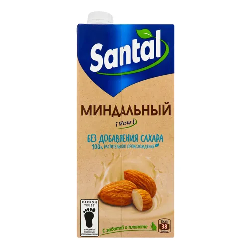 Напій мигдальний ультрапастеризований без цукру Santal т/п 1л