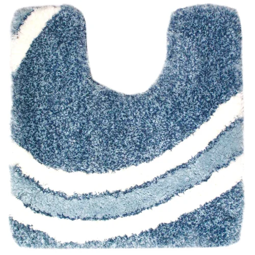 Коврик Curve Polyester для ванної синій 55х55см