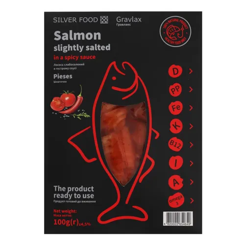 Лосось в гострому соусі Silver Food сл/с к/у 100г