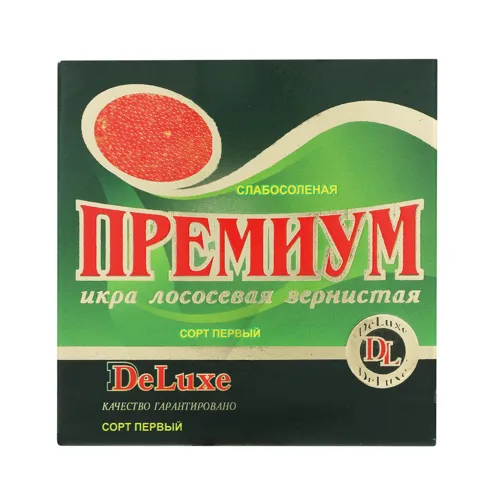 Ікра лососева зерниста Преміум DeLuxe сл/с к/у 100г