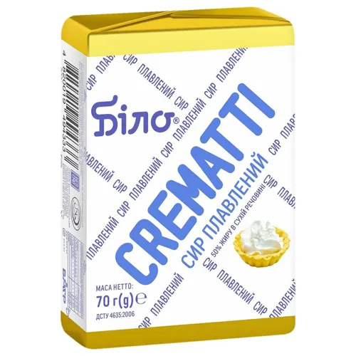 Сир плавлений Біло Crematti 50%, 75г