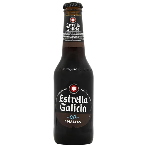 Пиво Estrella Galicia 6 Maltas темне крафтове безалкогольне 250мл