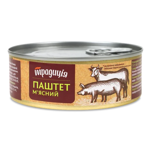 Паштет М'ясний В/ґ, Ж/Б 240 Г Традиція