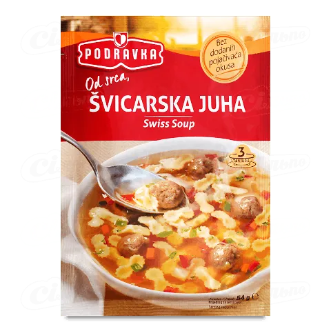Суп Podravka по-швейцарськи м'ясний, 54г