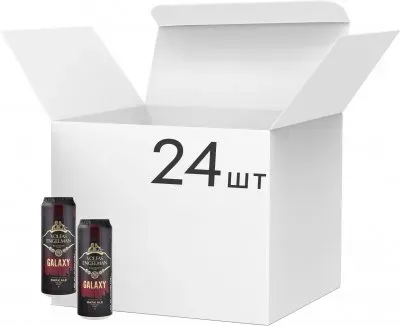 Упаковка пива Volfas Engelman Galaxy Dark Ale темне фільтроване 5%, 0.568л x 24 шт