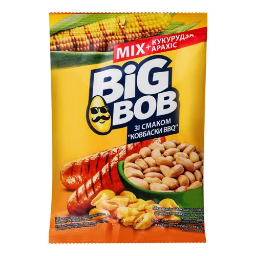 Арахіс і кукурудза смажені Колбаски BBQ Big Bob м/у 70г