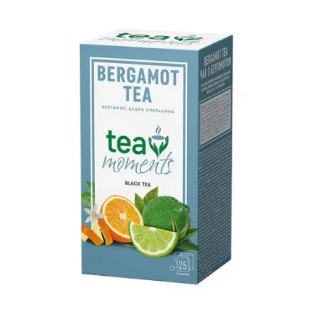 Чай Tea Moments з бергамотом та цедрою апельсина, 25 ф/п * 1,7г
