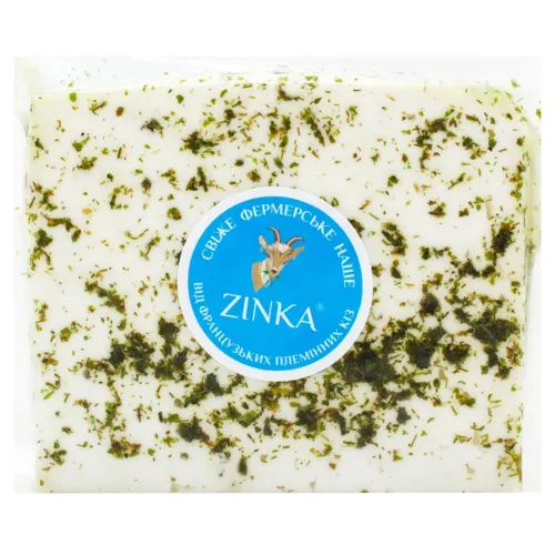 Сир козиний «Zinka» Бринза з зеленню 40%