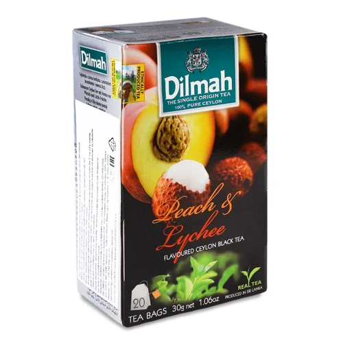 Чай чорний Dilmah Peach&Lychee,20*1,5г/уп