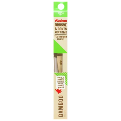 Зубна щітка Auchan Bamboo Sensitive Soft