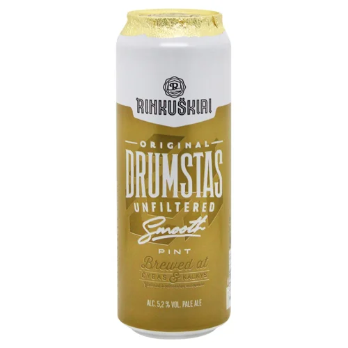 Пиво Rinkuskiai Drumstas світле нефільтроване 5,2% 0,568л