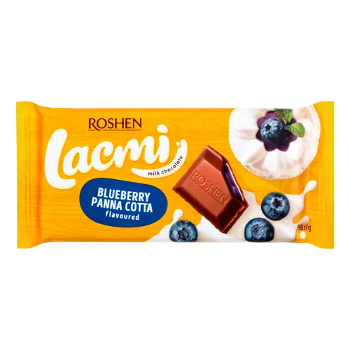 Шоколад молочний з начинкою Чорнична Панна Котта Lacmi Roshen м/у 90г