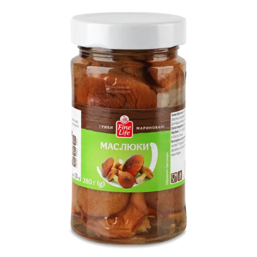 Гриби Маслюки Мариновані В/с Скляна Банка 280г