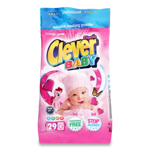 Миючий Порошок Clever Baby Clovin, 2.2 кг, в/ґ