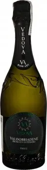 Вино ігристе Cantine Vedova Valdobbiadene Prosecco Superiore Brut сухе біле 0.75л 11%