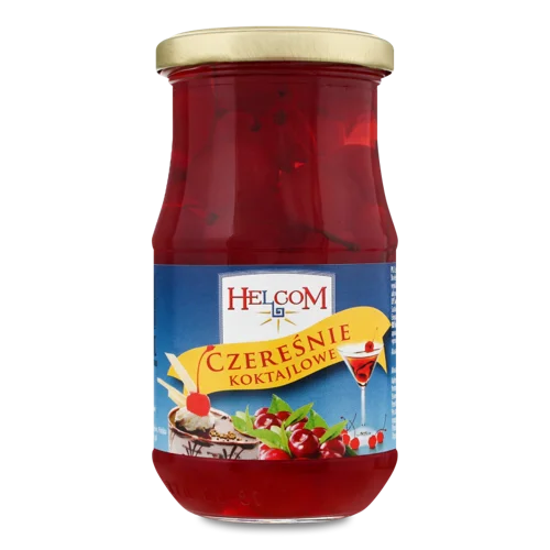 Вишня Коктейльна В Сиропі Helcom, с/б 370г