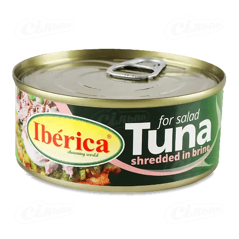 Тунець для салатів у власному соку 150г ж/б з ключем Іберіка