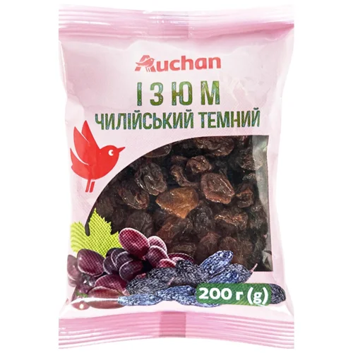 Родзинк Auchan Чилійські Темні 200г