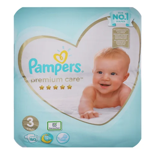 Підгузки Дитячі Одноразові Premium Care Pampers, 6-10 кг, 80 шт