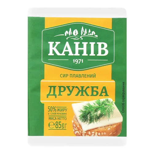 Сир плавлений 50% Дружба Канів 1971 м/у 85г
