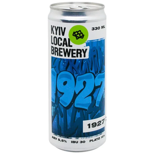 Пиво Kyiv Local Brewery 1927 Premium Pilsner світле нефільтроване 5,5% 0,33л