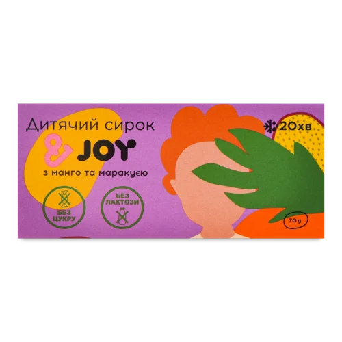 Сирок Дитячий З Манго Та Маракуєю &Joy, Картонна Упаковка, 70г