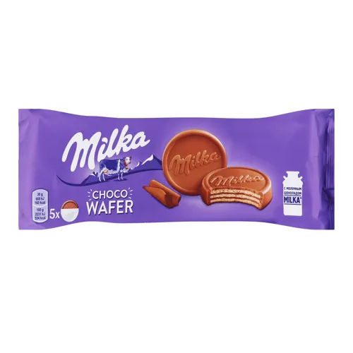 Вафлі з начинкою з какао вкриті молочним шоколадом Choco wafer Milka м/у 5х30г
