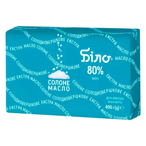 Масло Біло Екстра солоне 80%, 400г
