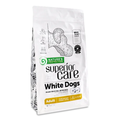 Корм сухий для дорослих собак малих та міні порід Lamb White Dogs Superior Care Nature's Protection, в/ґ, 1.5 кг