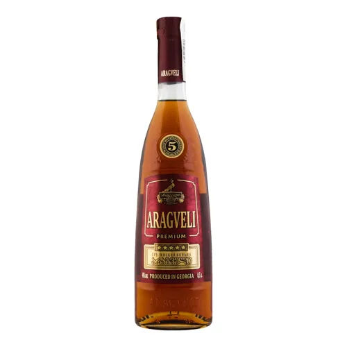 Коньяк 0.5л 40% П'ять зірок Premium Aragveli пл
