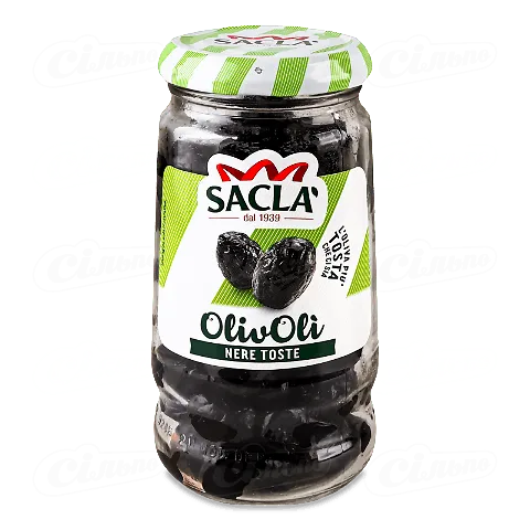 Оливки чорні в'ялені Sacla, 200г
