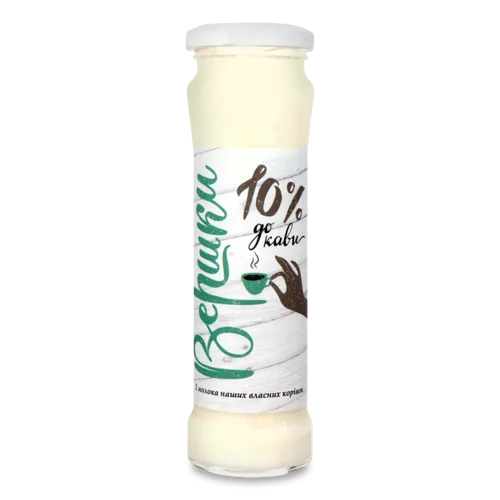 Вершки До Кави 10% Пастеризовані Доообра Ферма, с/б, 180г