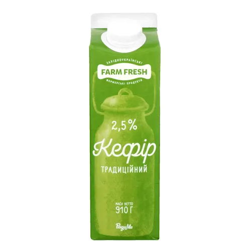 Кефір 2.5% Традиційний Farm Fresh т/п 910г