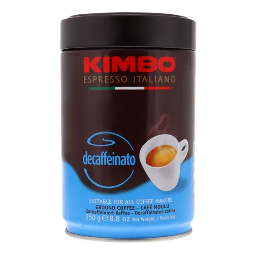 Кава натуральна смажена мелена Decaffeinato Espresso Italiano Kimbo з/б 250г