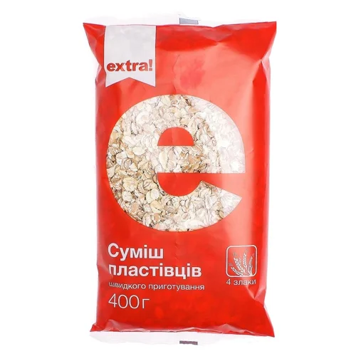 Суміш пластівців Extra! 4 злаки 400г